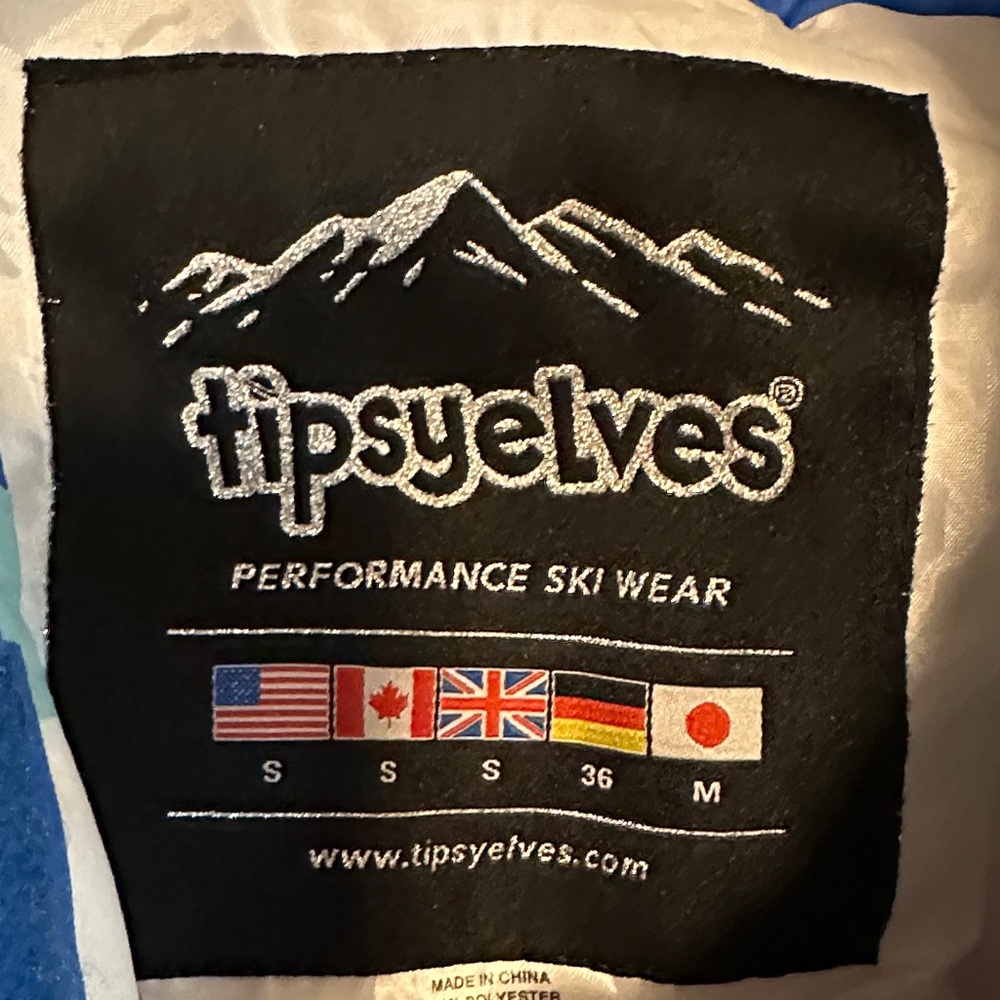 Tipsy Elves Blue and Pink Ski Suit S - Picture 3 of 16